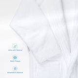 American Soft Linen Luxury Women’s Fleece Bathrobe – Ultra Soft, Warm & Lightweight Plush Robe