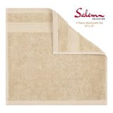 American Soft Linen 100% Cotton, Luxury, Salem 4 Piece Washcloth Set - 60 Set Case Pack