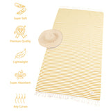American Soft Linen Turkish Peshtemal Beach Towels, Cotton 4 Pack, 40" x 70" Size, Swim Towels for Beach and Pool Towels