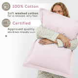 American Soft Linen 100% Washed Cotton Percale Duvet Cover Set – Soft Breathable Bedding Set with Pillow Shams
