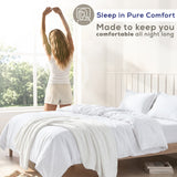 American Soft Linen 100% Washed Cotton Percale Duvet Cover Set – Soft Breathable Bedding Set with Pillow Shams