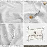 American Soft Linen 100% Washed Cotton Percale Duvet Cover Set – Soft Breathable Bedding Set with Pillow Shams