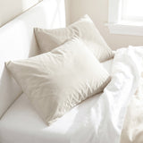 American Soft Linen 100% Washed Cotton Percale Pillowcase Set (2 Pack) – Soft Breathable Pillow Covers