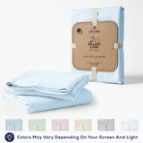 American Soft Linen 100% Washed Cotton Percale Pillowcase Set (2 Pack) – Soft Breathable Pillow Covers