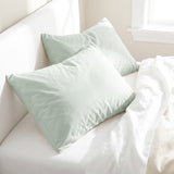 American Soft Linen 100% Washed Cotton Percale Pillowcase Set (2 Pack) – Soft Breathable Pillow Covers