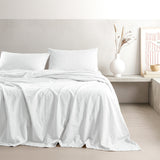 American Soft Linen 100% Washed Cotton Percale Sheet Set – Soft Breathable Bedding with Pillowcases