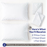 American Soft Linen 100% Washed Cotton Percale Sheet Set – Soft Breathable Bedding with Pillowcases