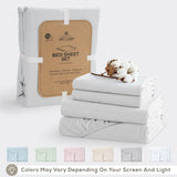 American Soft Linen 100% Washed Cotton Percale Sheet Set – Soft Breathable Bedding with Pillowcases