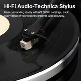 Angels Horn H003-BK Bluetooth Turntable Vinyl Record Player (Piano Black)