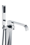 Angel 2-Handle Claw Foot Tub Faucet with Hand Shower in Polished Chrome