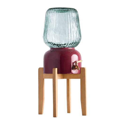 Arte Casa Ceramic Water Dispenser: Berry Wine