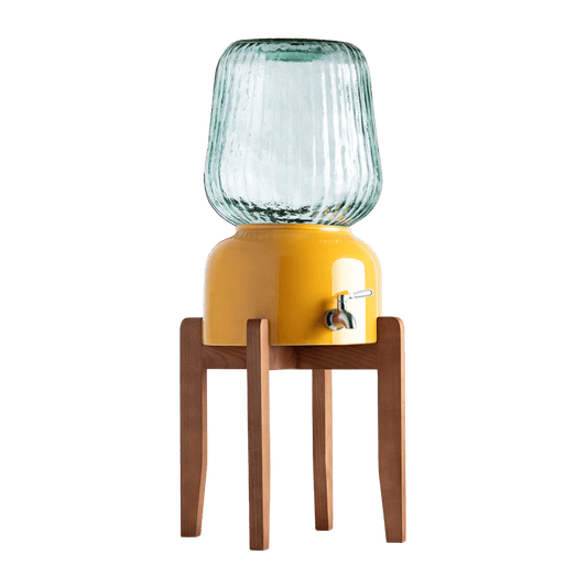 Arte Casa Ceramic Water Dispenser: Saffron Glaze