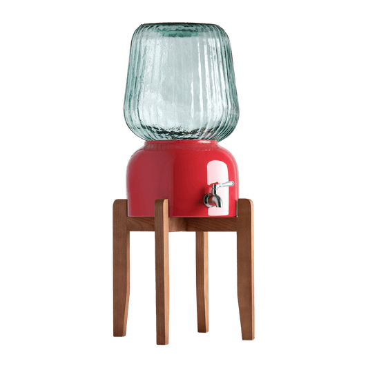 Arte Casa Ceramic Water Dispenser: Terracotta Red