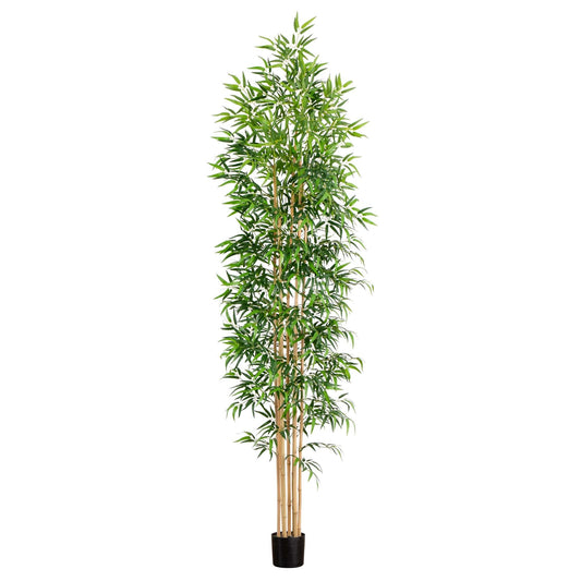 10’ Artificial Bamboo Tree with Real Bamboo Trunks