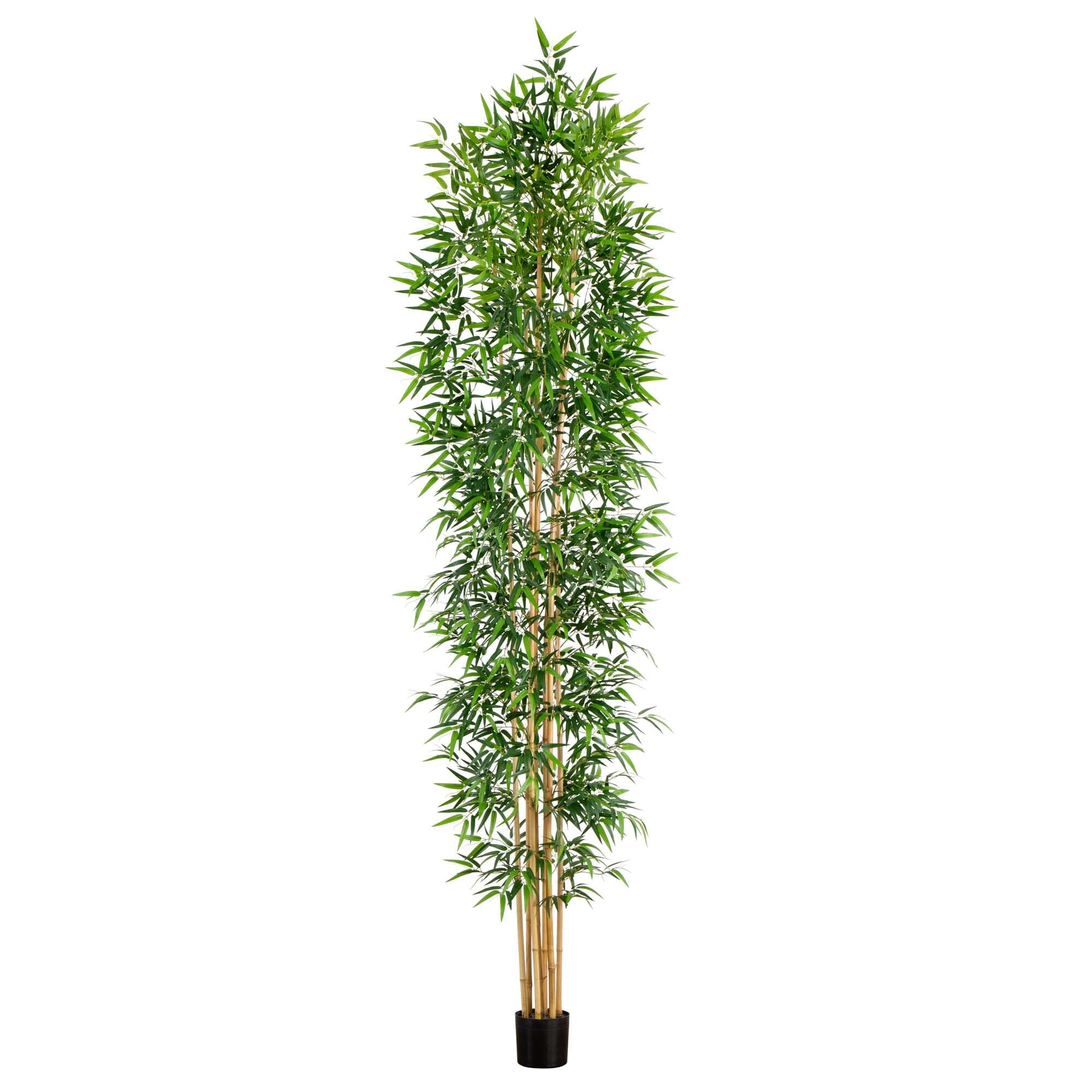 12’ Artificial Bamboo Tree with Real Bamboo Trunks