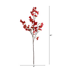 41" Artificial Cherry Blossom Flower Stems - Set of 3