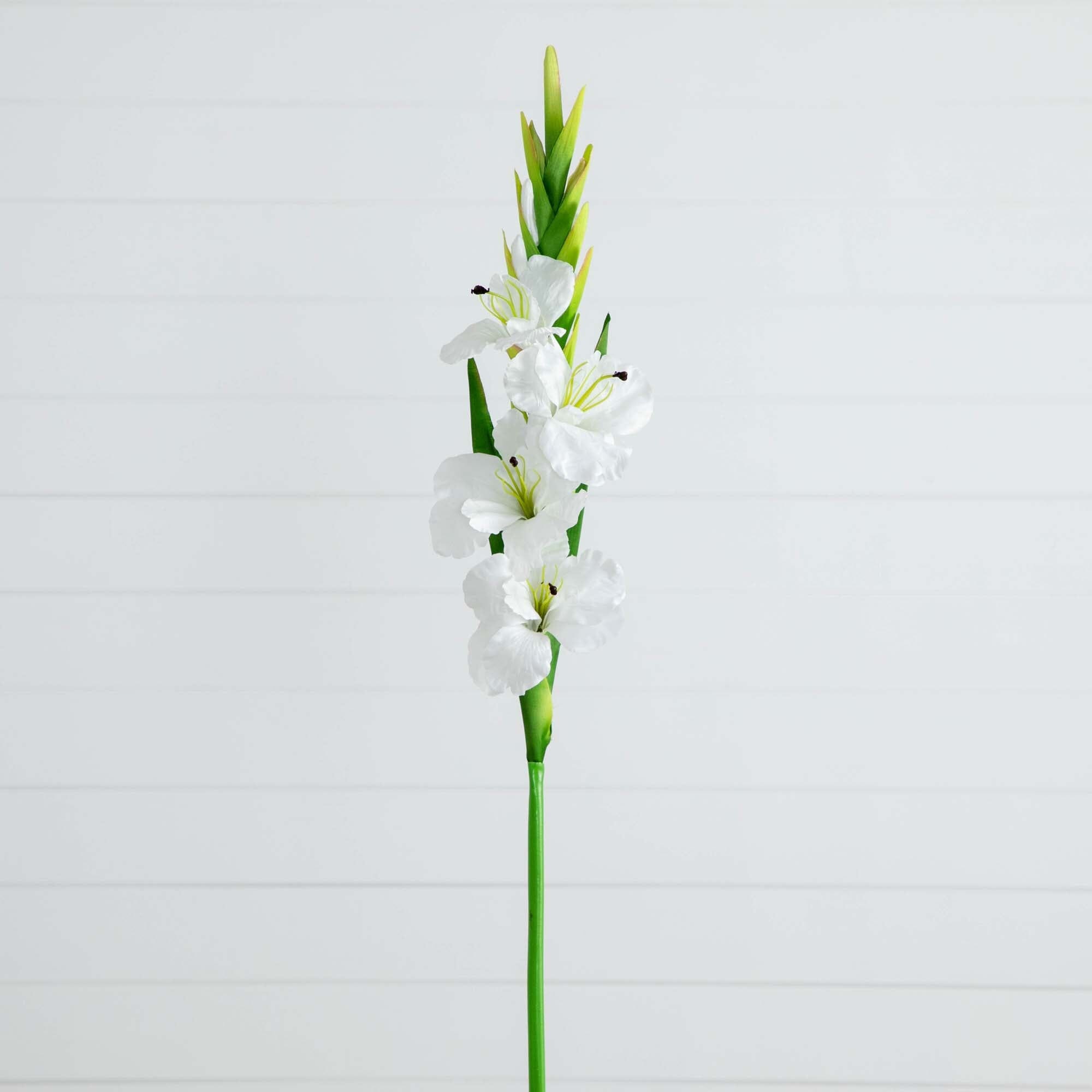 45" Artificial Gladiolus Flower Stems - Set of 3