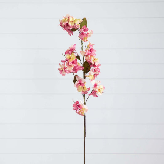 47" Artificial Bougainvillea Flower Stems - Set of 3