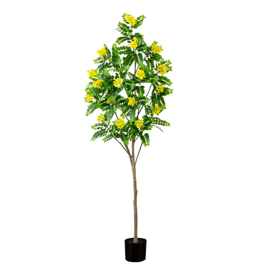 6’ Artificial Flowering Citrus Tree with Real Touch Leaves