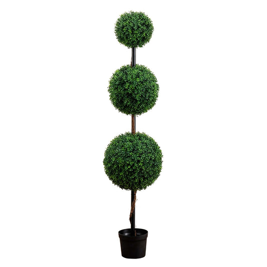 6’ Artificial Triple Ball Boxwood Topiary Tree (Indoor/Outdoor)