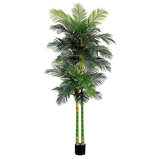 9’ Artificial Double Golden Cane Palm Tree