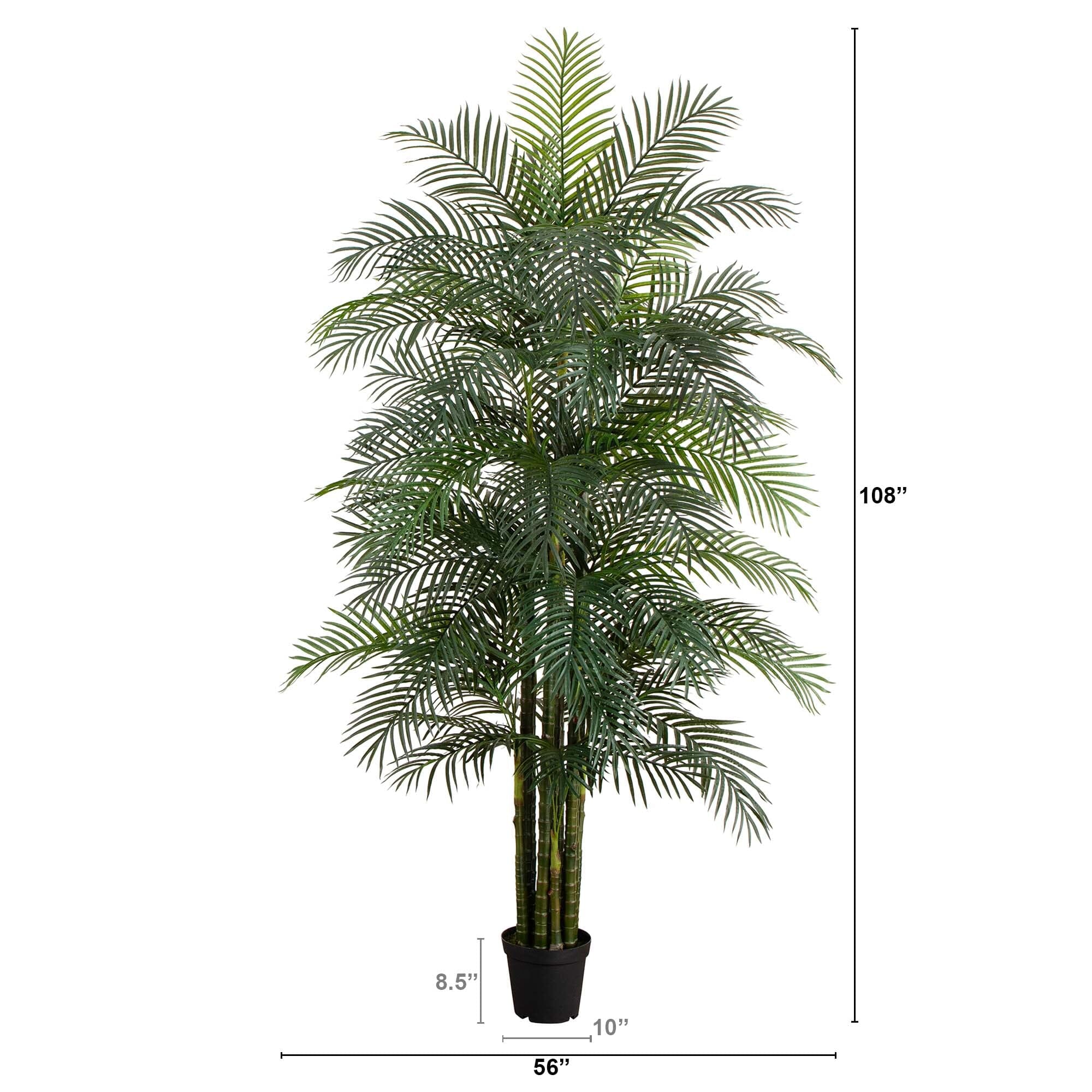 9' UV Resistant Artificial Areca Palm Tree (Indoor/Outdoor)