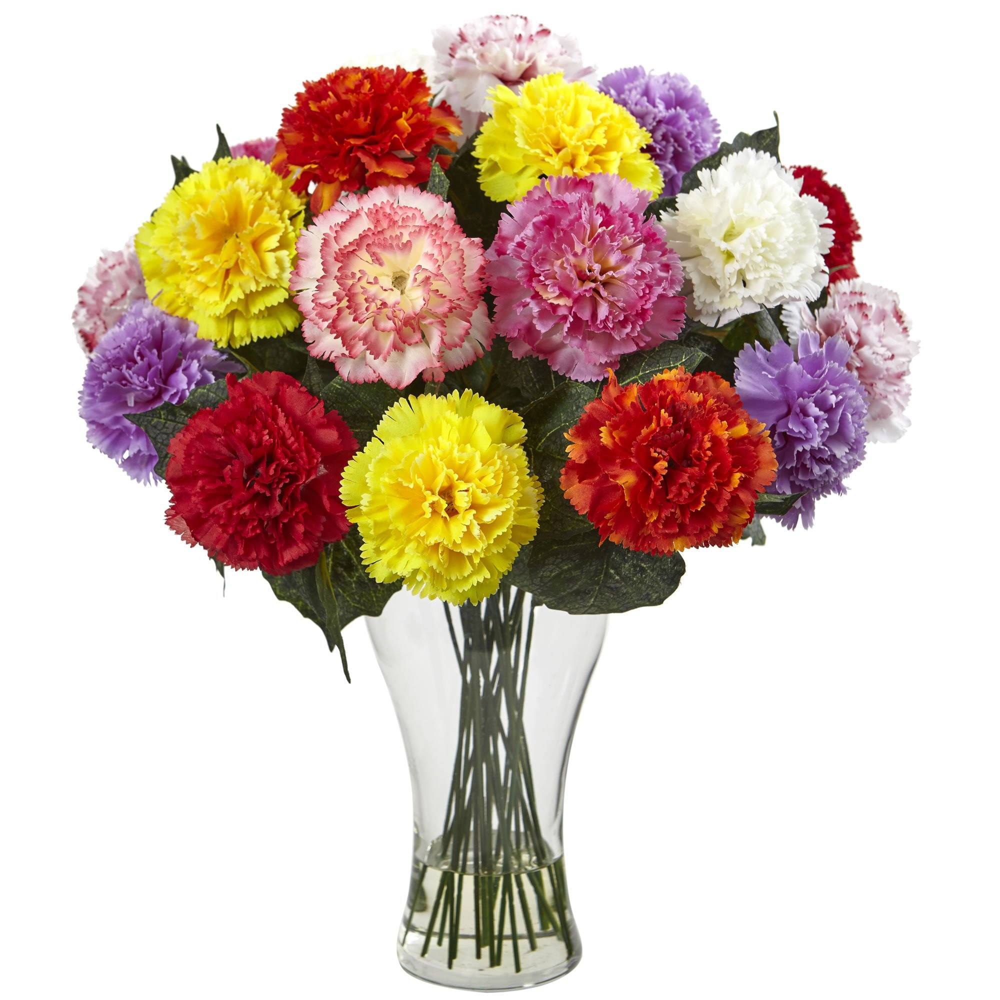 Blooming Carnation Arrangement w/Vase