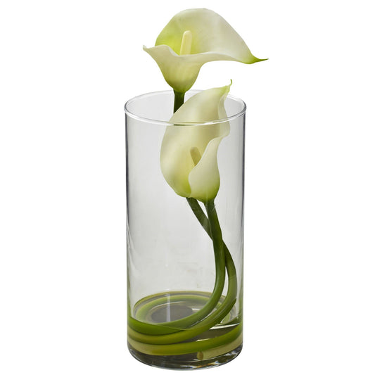 Double Calla Lily w/Cylinder (Set of 2)