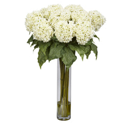 Hydrangea w/Cylinder Silk Flower Arrangement