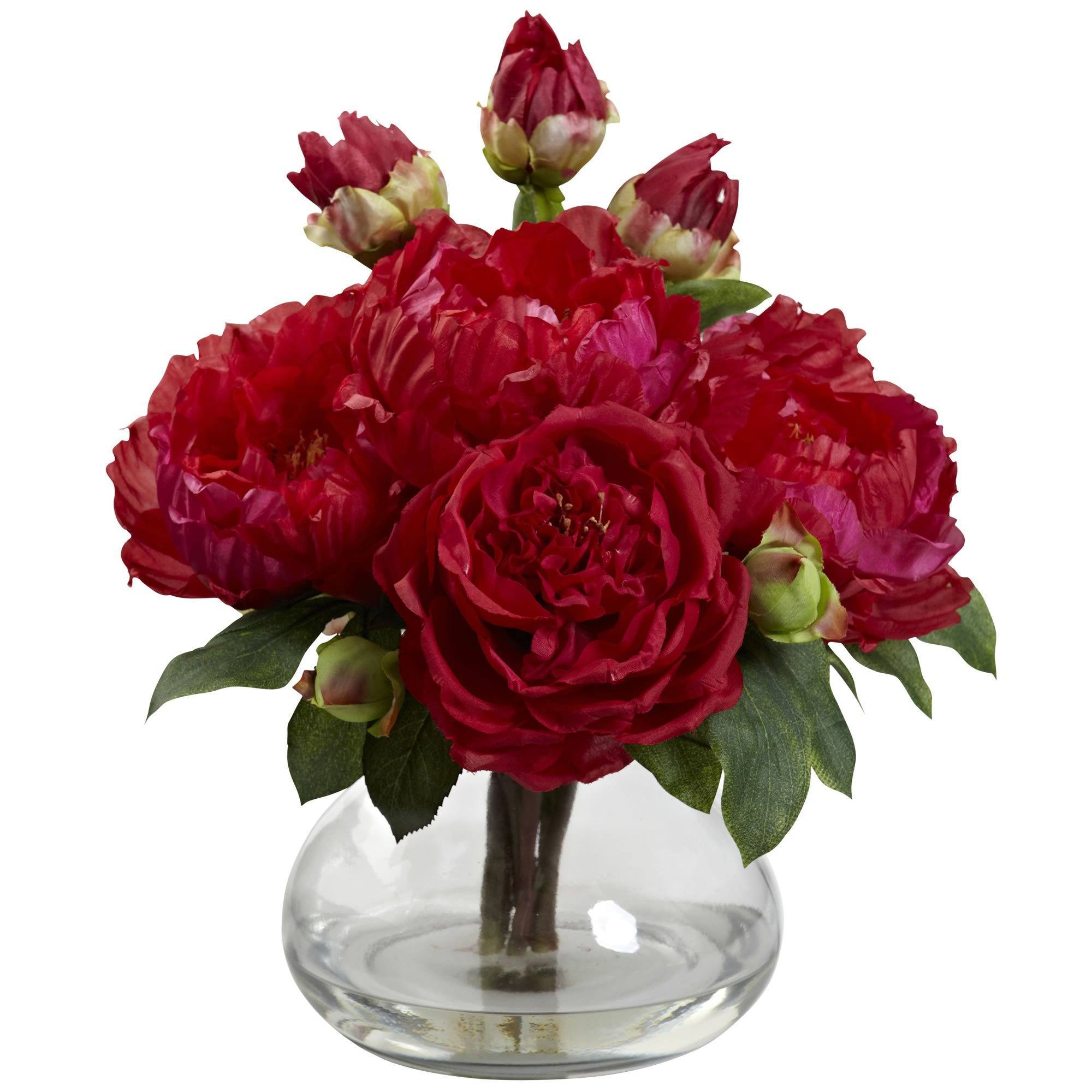 Peony & Rose w/Vase