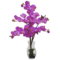 Phalaenopsis w/Vase Silk Flower Arrangement