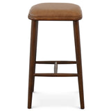 Jason Walnut PU Leather Bar Stool