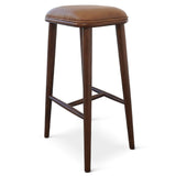 Jason Walnut PU Leather Bar Stool