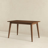 Levi Modern Style Solid Wood Rectangular Walnut Top Dining Table 47"