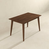 Levi Modern Style Solid Wood Rectangular Walnut Top Dining Table 47"