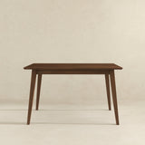 Levi Modern Style Solid Wood Rectangular Walnut Top Dining Table 47"