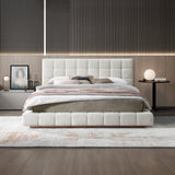 Hudson Ivory Boucle Queen Bed