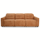 Falmouth Burnt Orange Fabric Power Slider Sofa