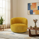 Thornton Gold Chenille Swivel Chair