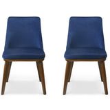 Clove Navy Blue Velvet Dining Chair (Set Of 2)