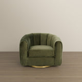 Cosey Green Velvet Swivel Chair