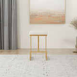 Joel Beige Boucle Counter Stool