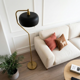 Astris Floor Lamp Black Sprayed and Gold