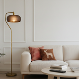 Astris Floor Lamp Black Sprayed and Gold