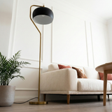 Astris Floor Lamp Black Sprayed and Gold