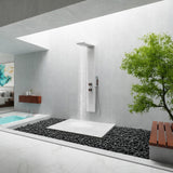 Expanse Series 57 in. 2-Jetted Full Body Shower Panel System with Heavy Rain Shower and Spray Wand in Brushed Steel