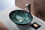 Bravo Series Deco-Glass Vessel Sink in Lustrous Black