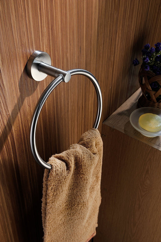 ANZZI Caster Towel Ring, RHINO ALLOY Certified Stainless Steel & Zinc, Scratch Resistant Surface, 5 lb. Capacity, Multiple Finishes