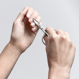 ZWILLING Combination Nail Scissors (scissors for nails and cuticles, curved blade and fine tip for precise cutting), Premium, Silver, 3.5 inch