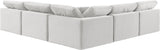 Comfy - 5 Piece Velvet Modular Corner Armless Sectional